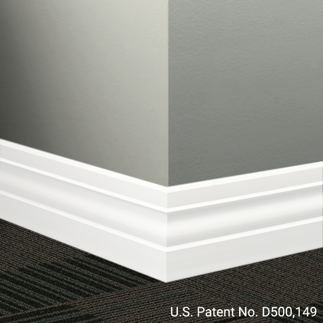 Tarkett / Johnsonite Millwork Ambassador 4" 22 Pearl 4" x 8' by 3/8" (48 LF/box)