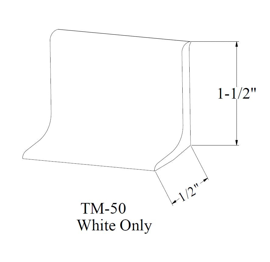 Tarkett / Johnsonite TM-50 Tub Molding 1-1/2" to 1/2" 120' LF/Box (24 pieces per box)