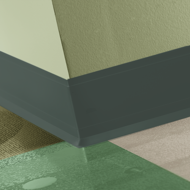 Tarkett / Johnsonite Perceptions Contour Base 4 1/4" 86 Hunter Green 4.25" x 120' by 0.125" (120 LF/Box) Cove (with Toe)