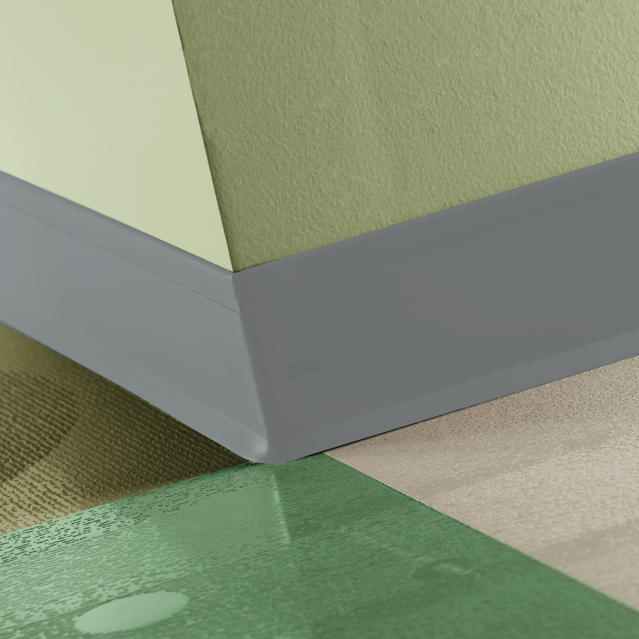 Tarkett / Johnsonite Perceptions Recess Toeless Base 4 1/4" TG2 Shark Fin 4.25" x 120' by 0.125" (120 LF/Box) Straight (Toeless)