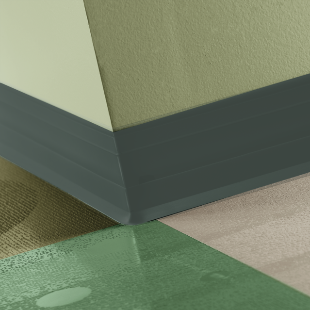 Tarkett / Johnsonite Perceptions Royale Base 4 1/4" 86 Hunter Green 4.25" x 120' by 0.125" (120 LF/Box) Cove (with Toe)