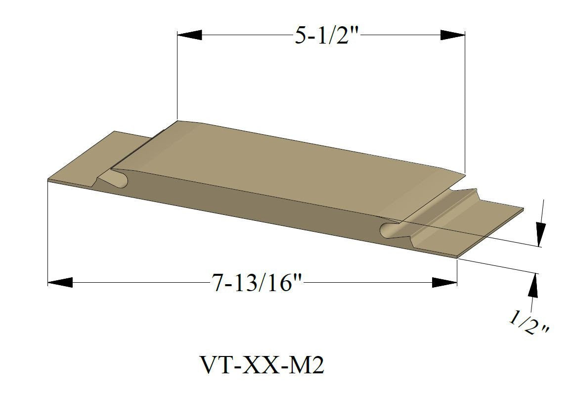 Tarkett / Johnsonite VT-XX-M2 Threshold 3' long. 6 pieces per box. 18' LF/Box (6 pieces per box)