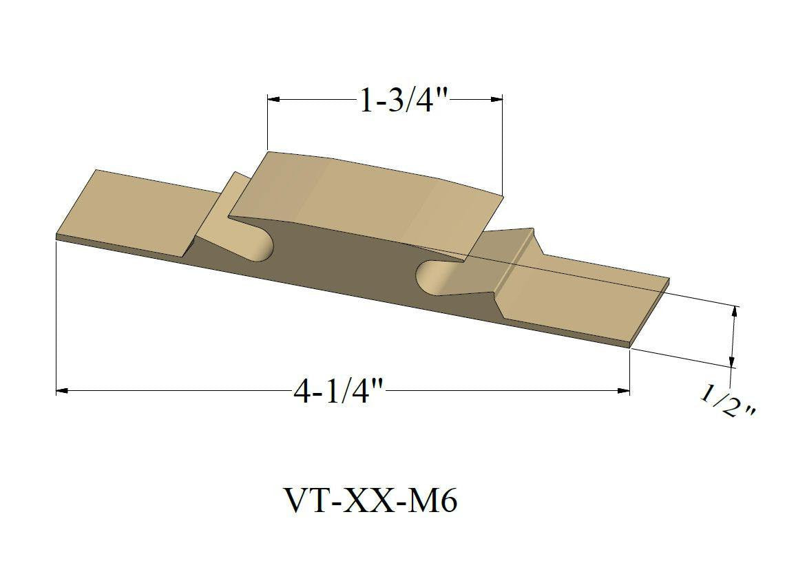 Tarkett / Johnsonite VT-XX-M6 Threshold Twelve, 3' foot long pieces per box (36' total feet/box) 36' LF/Box (12 pieces per box)