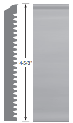 Roppe Contours Vertical PV4065 161 Snow 4 5/8" X 8' by 3/8" (40 Ft. / Box)