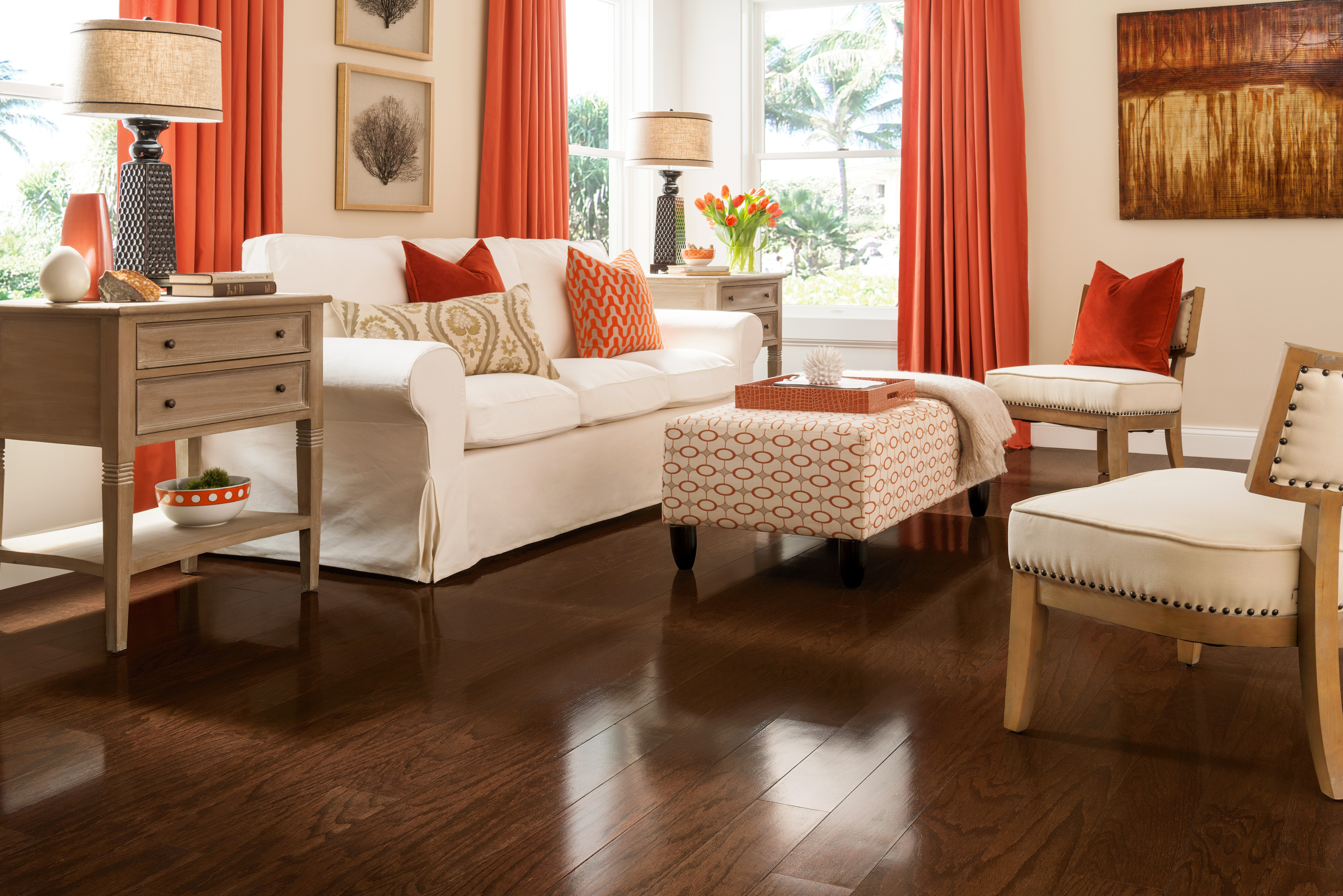 Bruce Engineered Hardwood Flooring Red Oak Turlington Signature Series Mocha 5" E5312EE