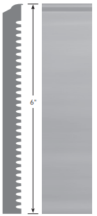 Roppe Contours Vertical PV6065 125 Fig 6" X 8' by 3/8"